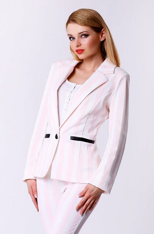 4306-1 Pastel striped jacket - pink