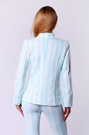 4306-2 Pastel striped jacket - blue