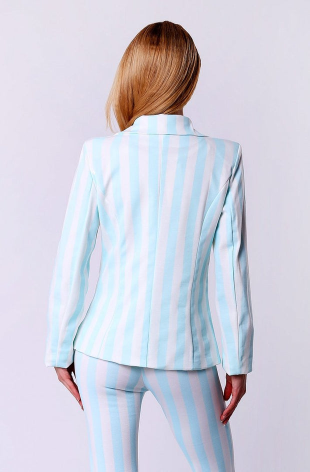 4306-2 Pastel striped jacket - blue