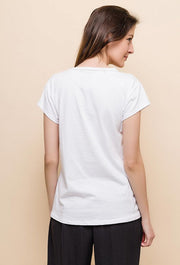 T-SHIRT BUT FIRST COFFE WHITE 61005-1
