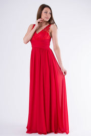 EVA & LOLA DRESS ROYAL RED 58003-3
