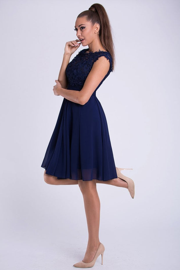 EVA & LOLA DRESS NAVY 26012-5