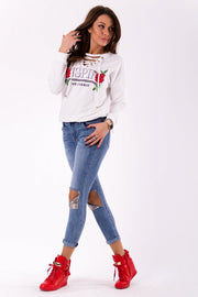 BLOUSE- WHITE 46026-3