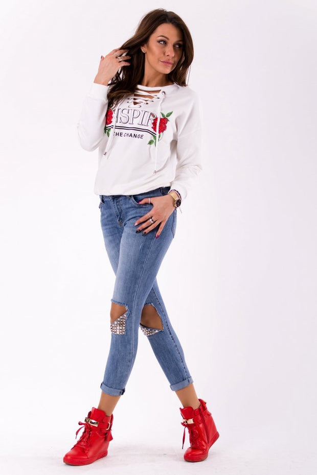BLOUSE- WHITE 46026-3