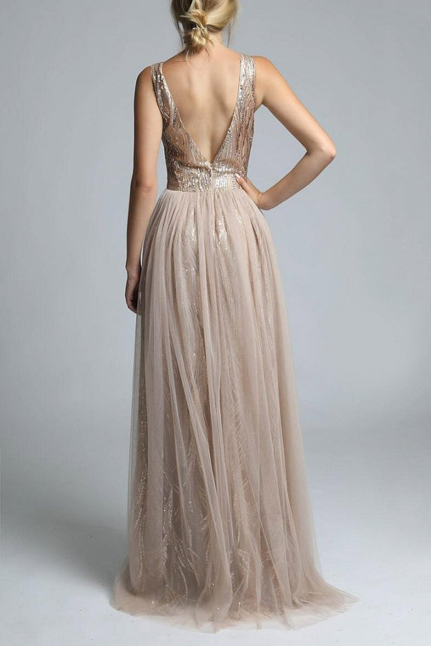 SOKY SOKA  DRESS GOLD 62004-2