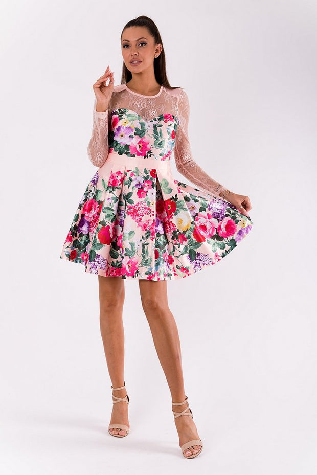 SOKY SOKA  DRESS LIGHT PINK 49008-2
