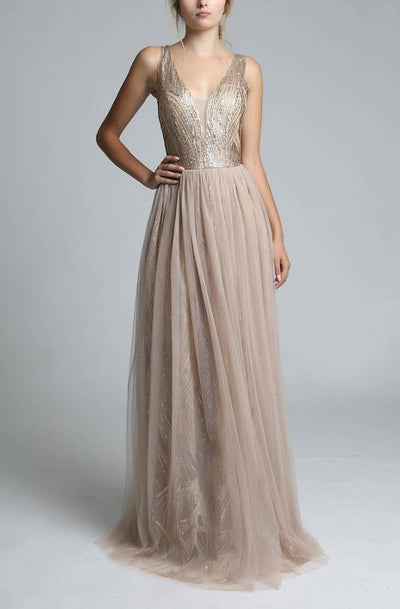 SOKY SOKA  DRESS GOLD 62004-2