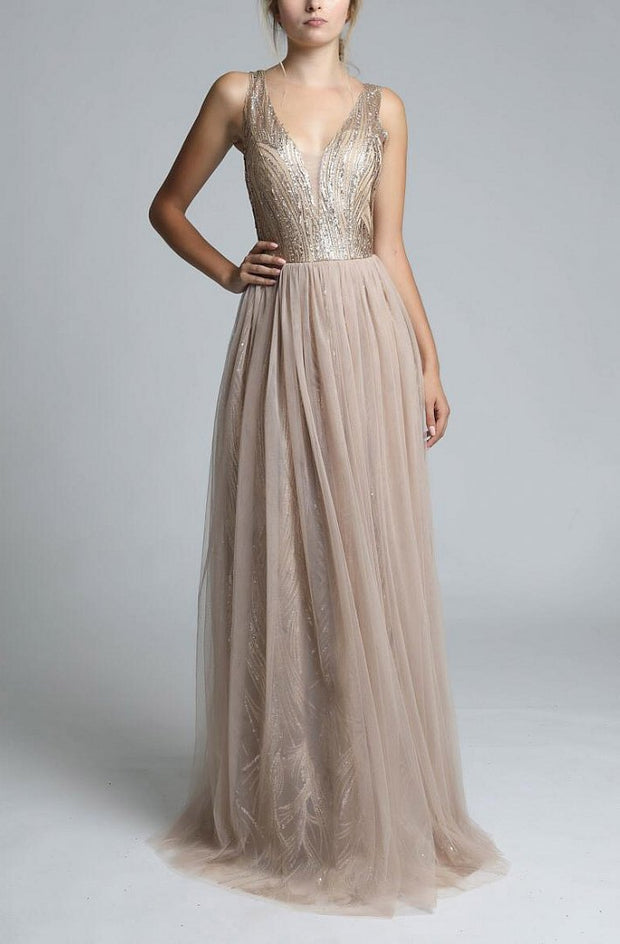 SOKY SOKA  DRESS GOLD 62004-2