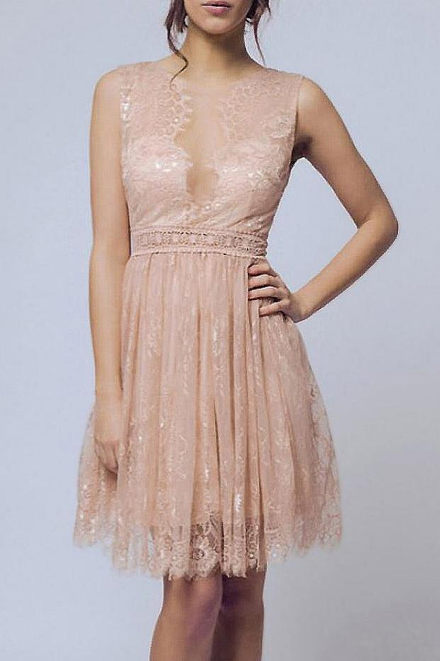 SOKY SOKA  DRESS NUDE 56006-2