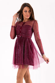 SOKY SOKA DRESS burgundy 46022-2