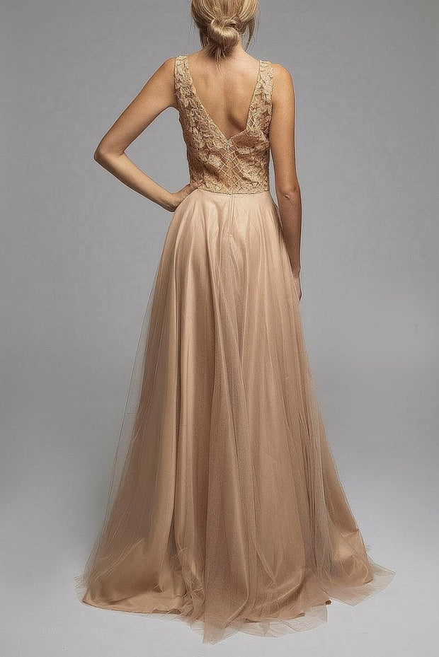 SOKY SOKA  DRESS NUDE 62003-3
